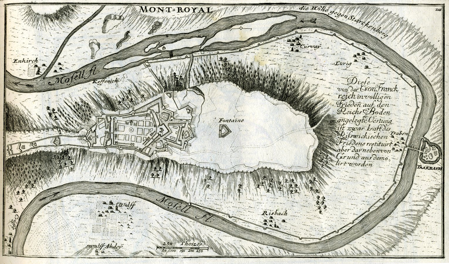 Plan der Festung Mont Royal (Historisches Museum der Pfalz, Speyer CC BY)