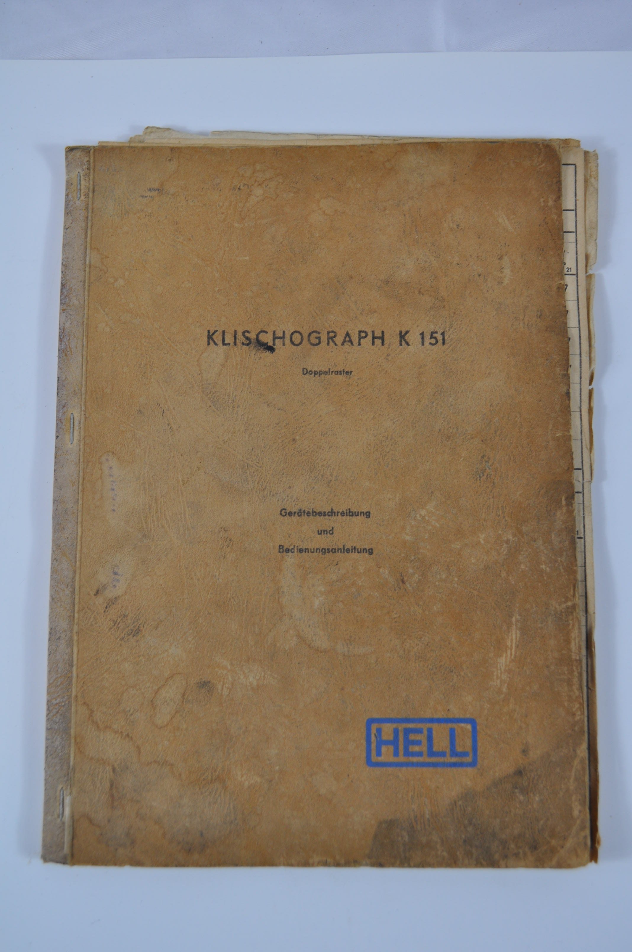 Heft Klischograph K 151 (Rheinland-Pfälzisches Freilichtmuseum CC BY-NC-SA)