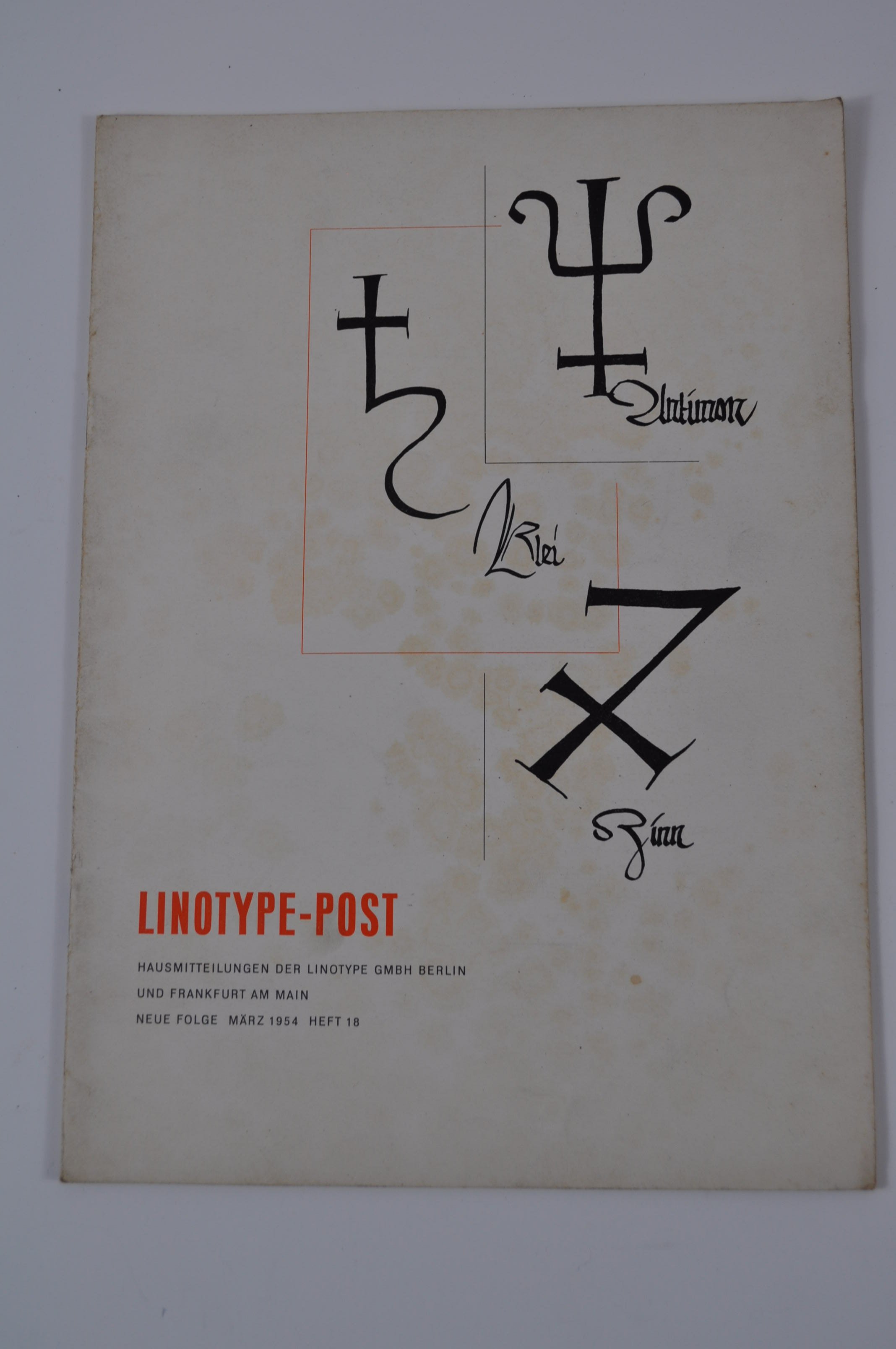 Broschüre Linotype Post Heft 18 März 1954 (Rheinland-Pfälzisches Freilichtmuseum CC BY-NC-SA)