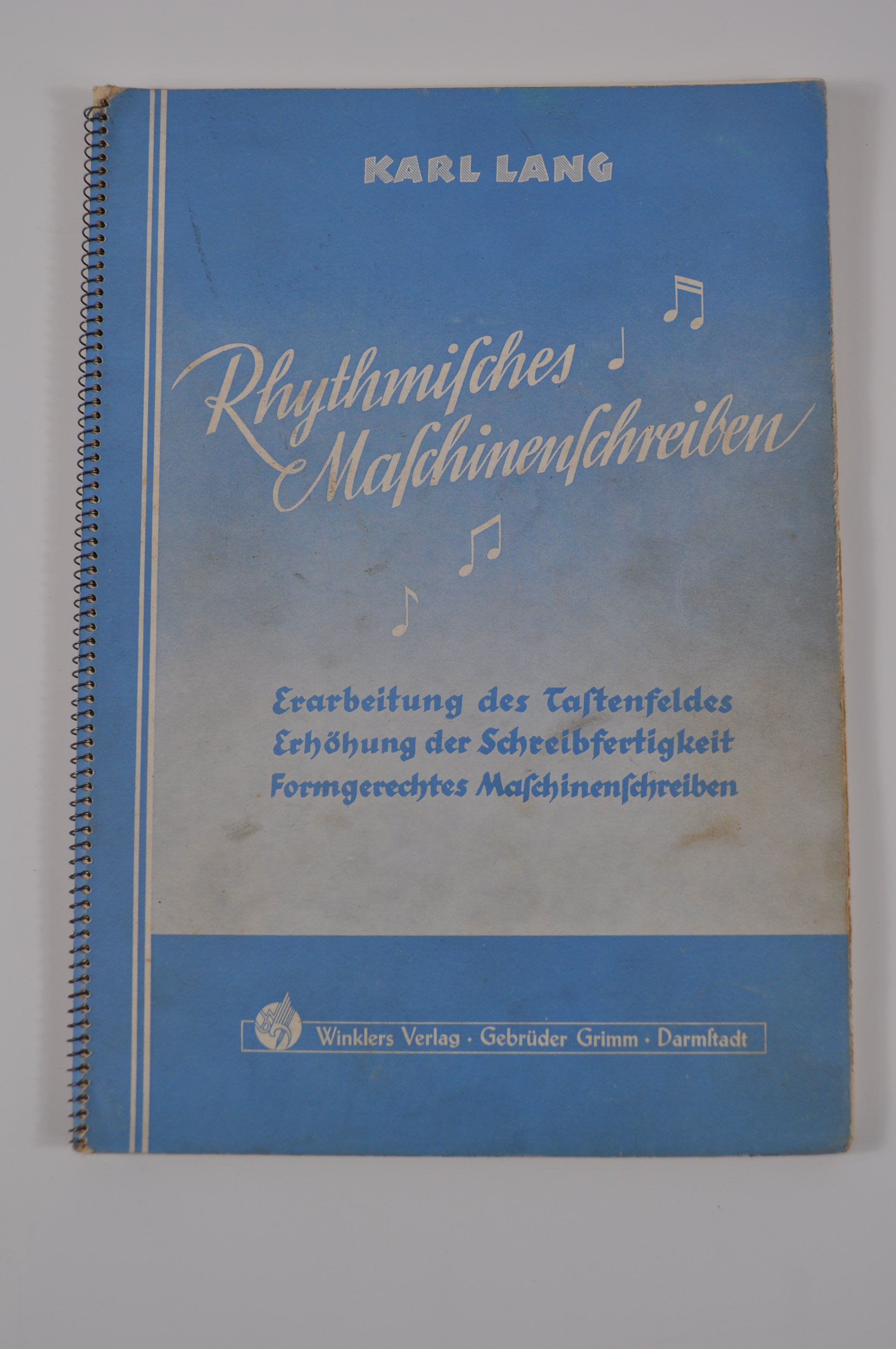 Heft Rhythmisches Maschinenschreiben (Rheinland-Pfälzisches Freilichtmuseum CC BY-NC-SA)