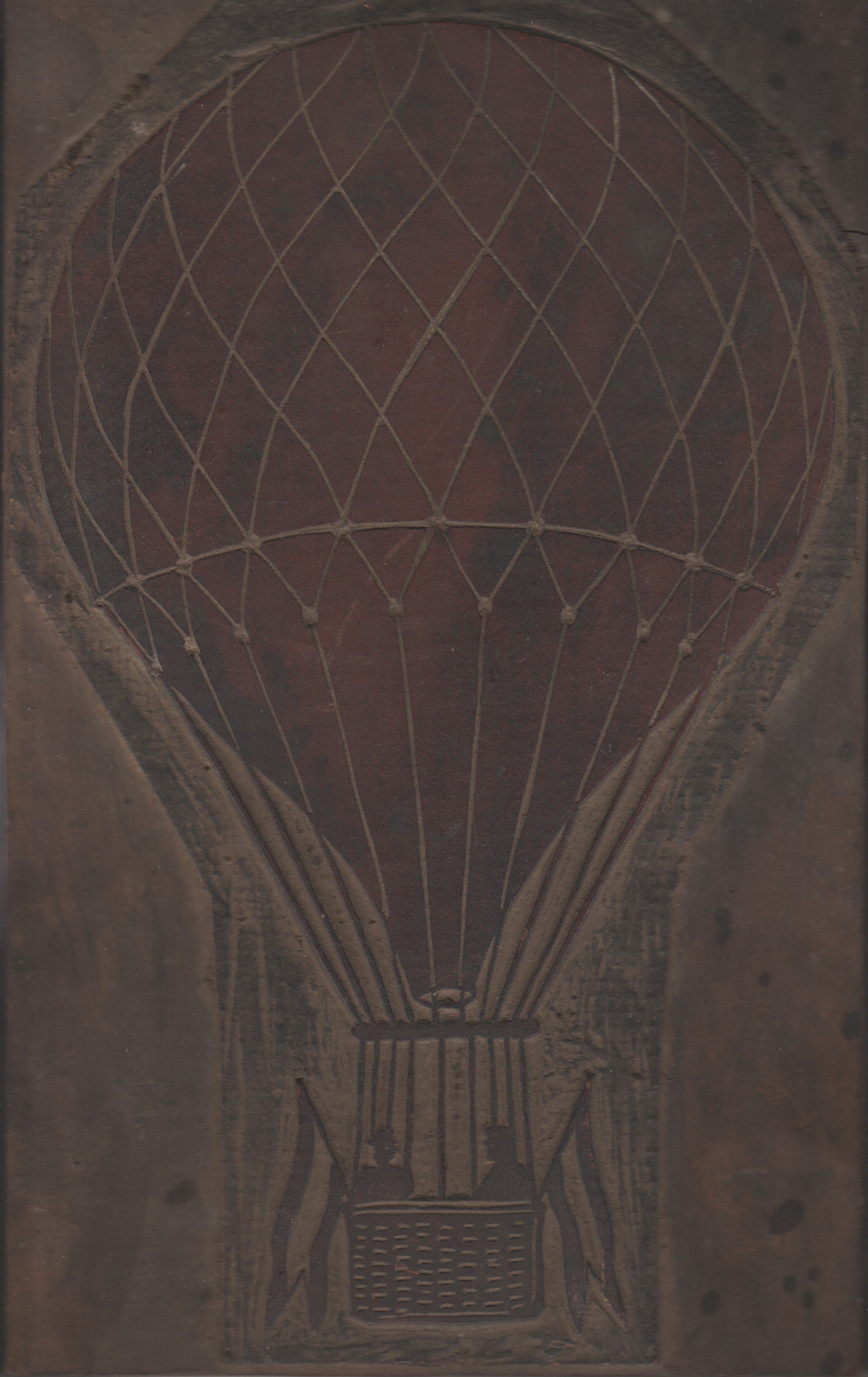 Klischee mit Darstellung eines Heißluftballons (Rheinland-Pfälzisches Freilichtmuseum CC BY-NC-SA)