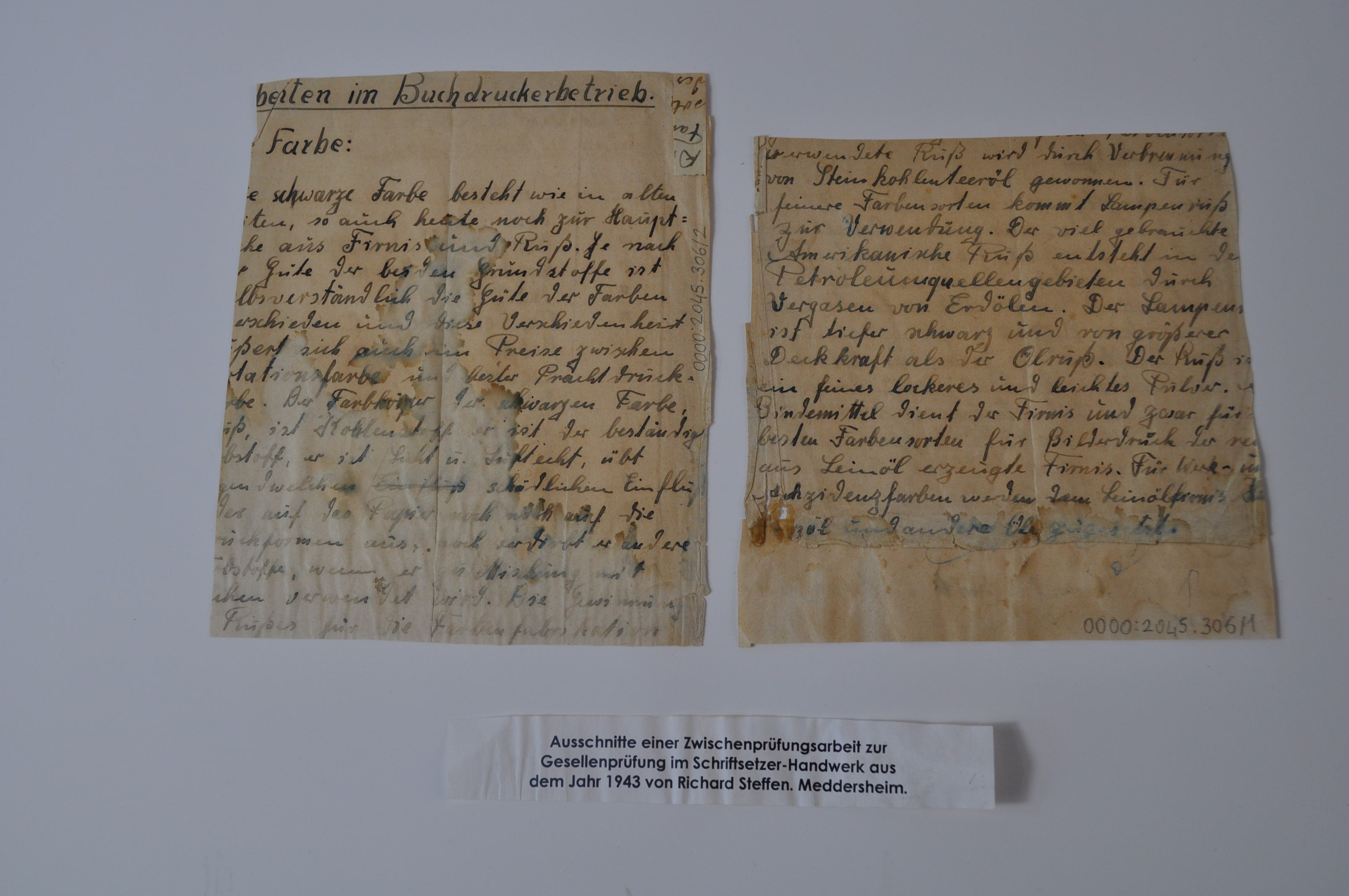 Ausschnitt einer Zwischenprüfungsarbeit (Rheinland-Pfälzisches Freilichtmuseum CC BY-NC-SA)