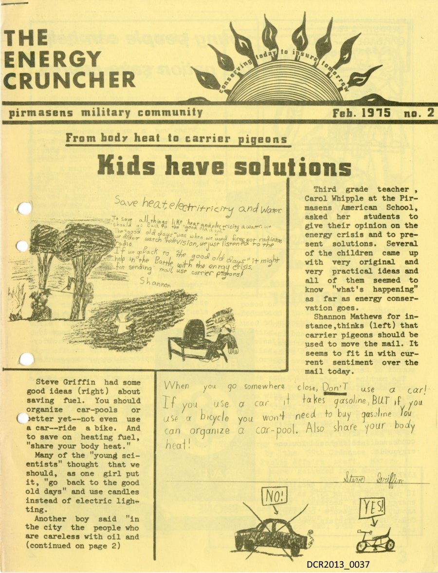 Informationsschrift, The Energy Cruncher, Februar 1975, Nr.2 ("dc-r" docu center ramstein RR-P)