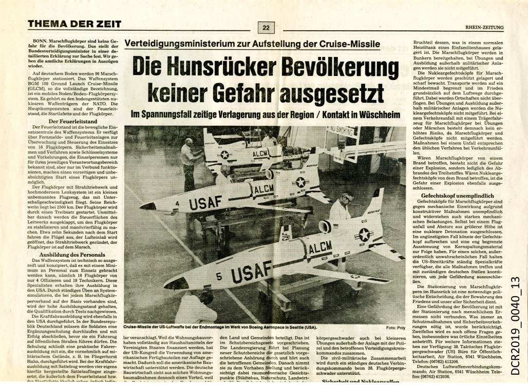 Einzelblatt, Tageszeitung, Rhein-Zeitung, Nr. 226, Dienstag 30. September 1986 ("dc-r" docu center ramstein RR-F)
