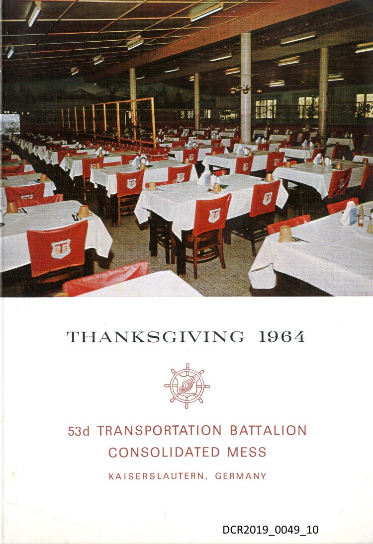 Programm, Thanksgiving 1964 ("dc-r" docu center ramstein RR-F)