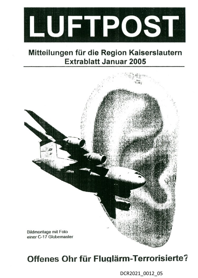 Luftpost, Mitteilungen für die Region Kaiserslautern, Extrablatt Januar 2005 ("dc-r" docu center ramstein RR-F)