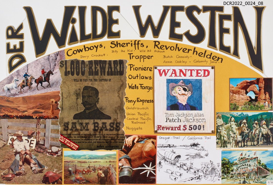Plakat, Schüler & Jugend Wettbewerb, Rheinland-Pfälzer und US-Amerikaner, Der Wilde Westen ("dc-r" docu center ramstein RR-F)