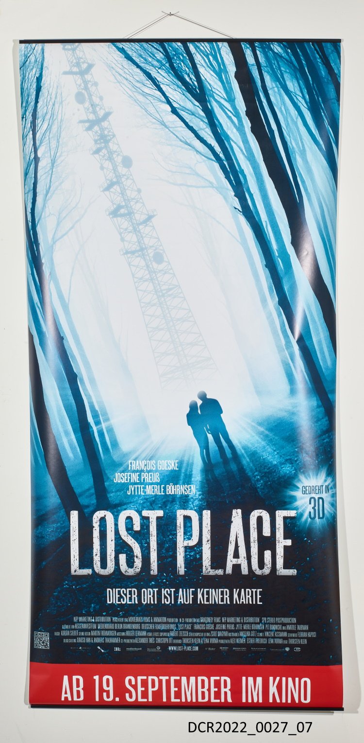Plakat, Film Plakat, Lost Place mit Erstaufaufführungshinweis ("dc-r" docu center ramstein RR-F)