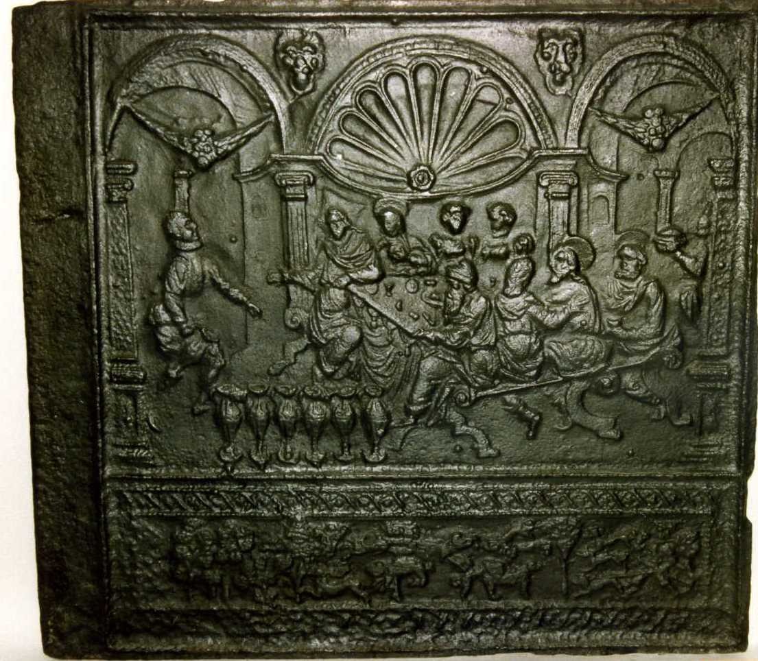 Linke Seitenplatte; Die Hochzeit zu Kana (Johannes 2, 1-11) (Historisches Museum der Pfalz, Speyer CC BY)