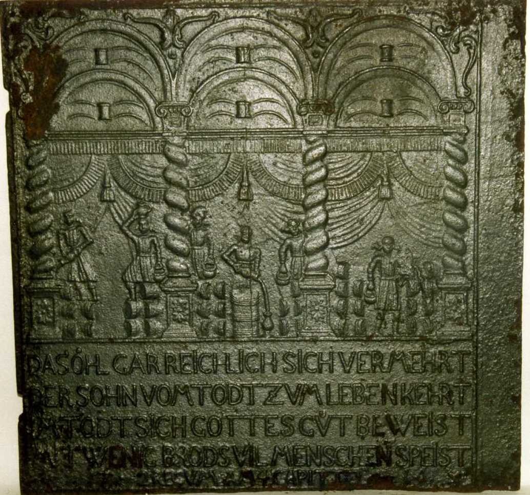 Rechte Seitenplatte; Das Ölwunder des Elisäus/Die Witwe von Sareptha (Historisches Museum der Pfalz, Speyer CC BY)