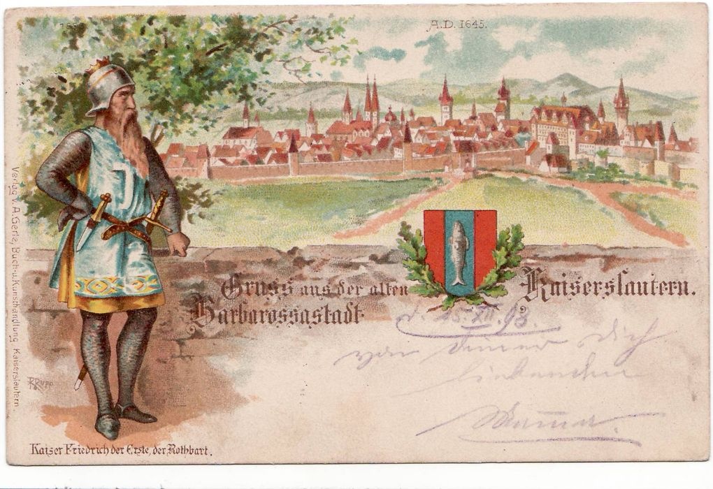 Kaiser Barbarossa blickt auf Kaiserslautern (Theodor-Zink-Museum Kaiserslautern CC BY-NC-SA)
