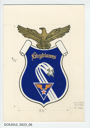 Entwurfszeichnung, Skyblazers Emblem (dc-r docu center ramstein RR-F)