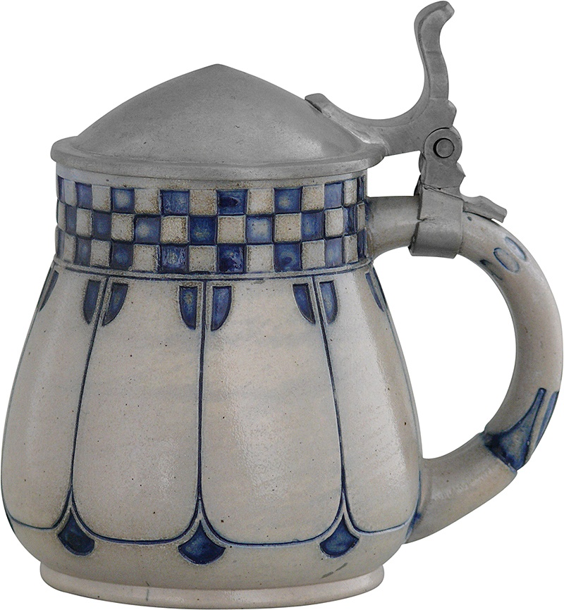 Seidel mit Zinndeckel (Keramikmuseum Westerwald CC BY-NC-SA)