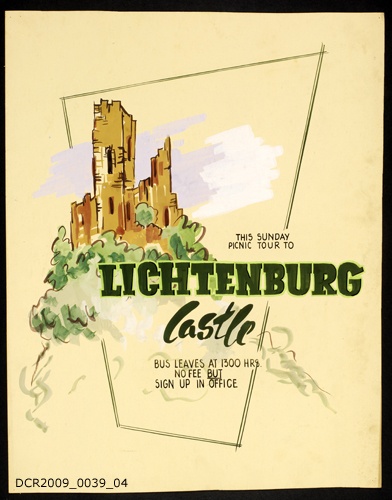 Veranstaltungsplakat, Lichtenburg (sic) Castle (dc-r docu center ramstein RR-F)