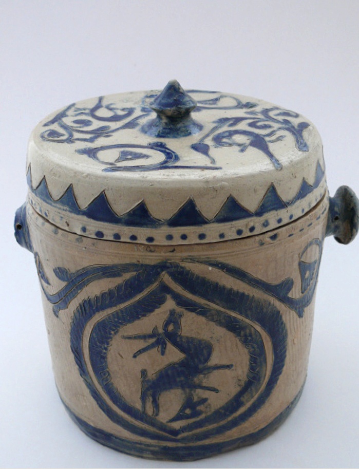 Große Dose mit Deckel (Keramikmuseum Westerwald CC BY-NC-SA)