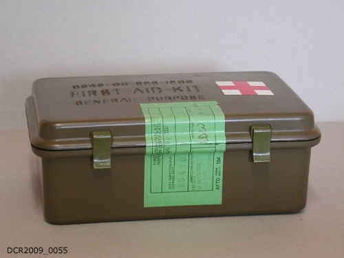 First Aid Kit, General Purpose, Inspection Certificate Feb 1999 (dc-r docu center ramstein CC BY-NC-SA)