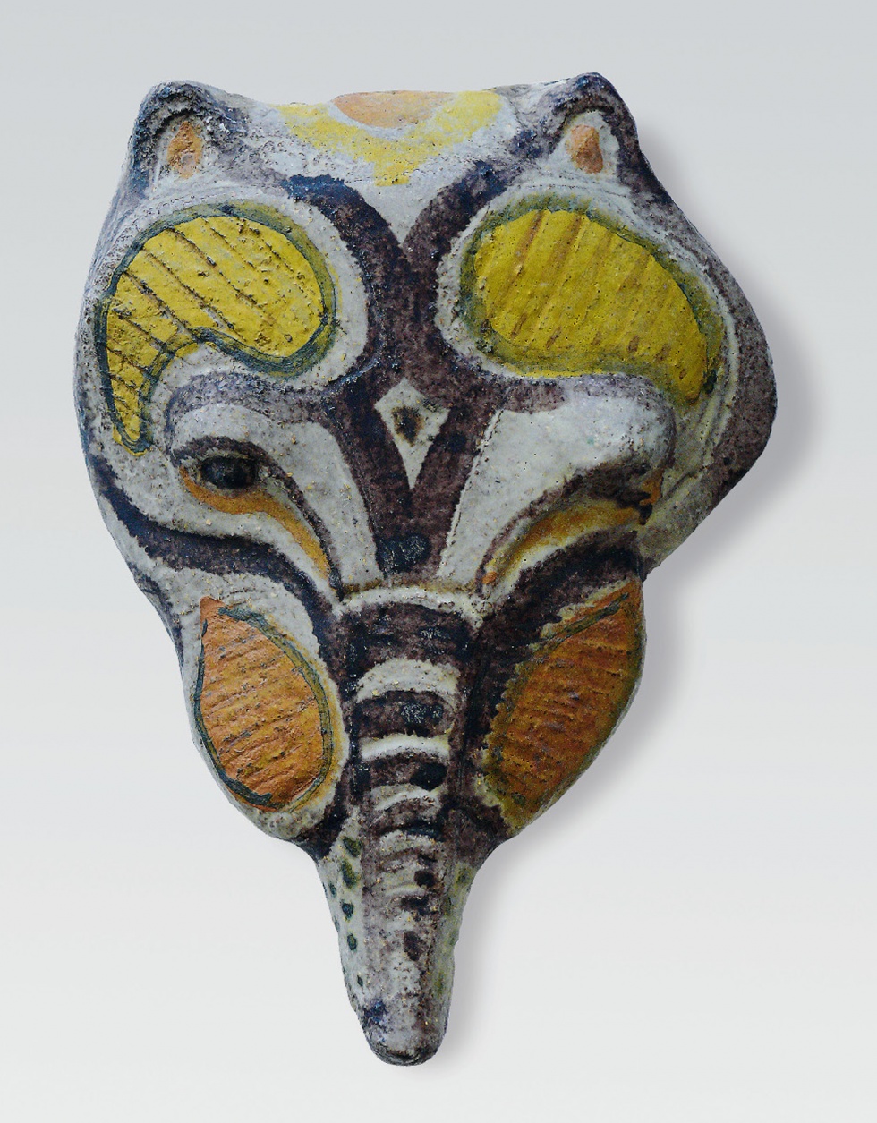 Standmasken zu den Tierfabeln von LaFontaine - Fuchsmaske (Keramikmuseum Westerwald CC BY-NC-SA)