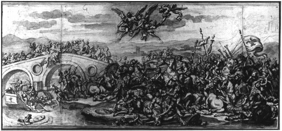 Schlacht des Maxentius an den Tiberbrücken (Museum Heylshof CC BY-NC-SA)