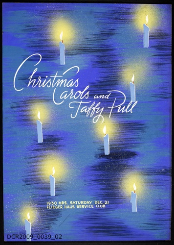 Plakat, Veranstaltungsplakat, Christmas Carols and Taffy Pull (dc-r docu center ramstein CC BY-NC-SA)
