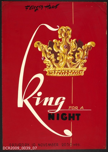 Veranstaltungsplakat, King for a night (dc-r docu center ramstein RR-F)