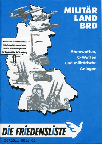 Informationsschrift, Militärland BRD, Atomwaffen, C-Waffen und militärische Anlagen (dc-r docu center ramstein RR-F)