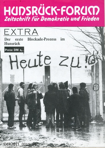 Informationsschrift, Der erste Blockade-Prozess im Hunsrück (dc-r docu center ramstein RR-F)
