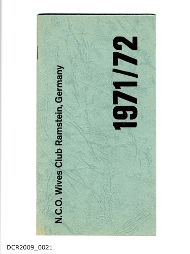 Taschenkalender, N.C.O. Wives Club Ramstein, Germany 1971/72 (dc-r docu center ramstein CC BY-NC-SA)