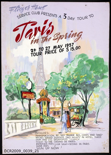 Plakat, Veranstaltungsplakat, Paris in the Spring (dc-r docu center ramstein RR-F)
