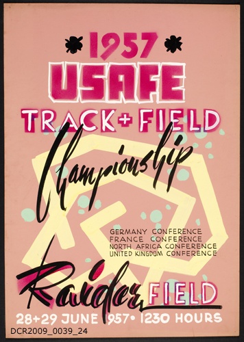 Plakat, Veranstaltungsplakat, USAFE Track + Field Championship (dc-r docu center ramstein RR-F)