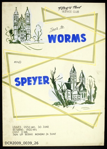 Plakat, Veranstaltungsplakat, Worms and Speyer (dc-r docu center ramstein RR-F)