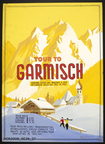 Plakat, Veranstaltungsplakat, Tour To Garmisch (dc-r docu center ramstein RR-F)
