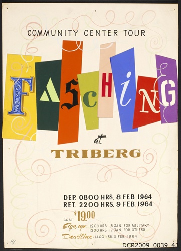 Plakat, Veranstaltungsplakat, Fasching at Triberg (dc-r docu center ramstein RR-F)