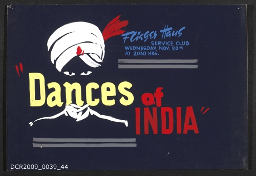 Plakat, Veranstaltungsplakat, Dances of India (dc-r docu center ramstein RR-F)