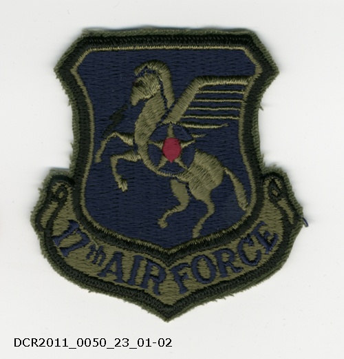 Verbandsabzeichen 17th Air Force für den Arbeitsanzug (dc-r docu center ramstein CC BY-NC-SA)