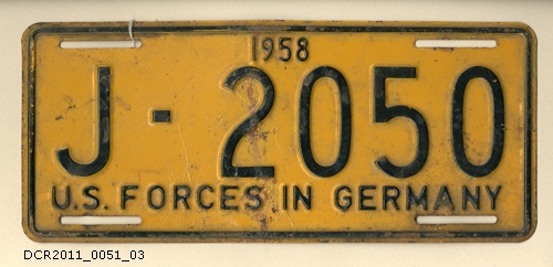 1 Paar Autokennzeichen, U.S. Forces in Germany (dc-r docu center ramstein CC BY-NC-SA)
