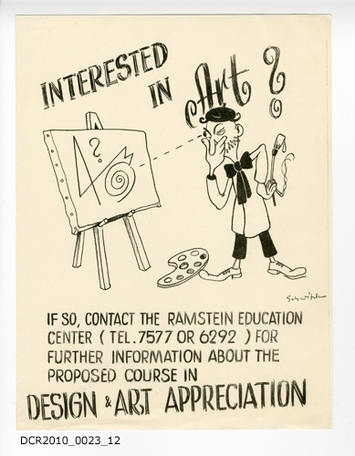 Handzettel, Interested in Art? (dc-r docu center ramstein CC BY-NC-SA)