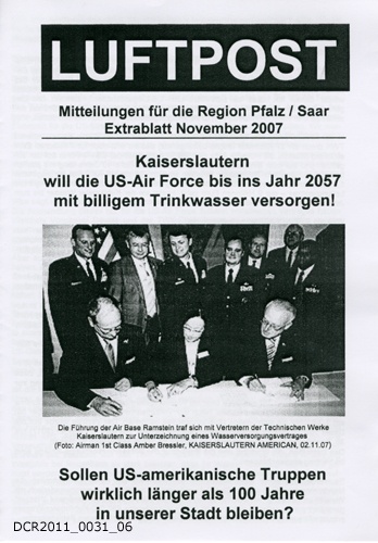 Luftpost, Mitteilungen für die Region Pfalz / Saar Extrablatt November 2007 (dc-r docu center ramstein CC BY-NC-SA)