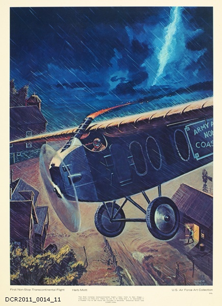 Plakat, U.S. Air Force Art Collection, First Non-Stop Transcontinental Flight (dc-r docu center ramstein RR-F)