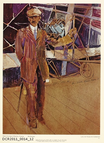 Plakat, U.S. Air Force Art Collection, Glenn Curtiss in Rheims (dc-r docu center ramstein RR-F)