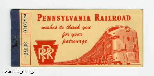 Fahrkartenheft der Pennsylvania Railroad (dc-r docu center ramstein CC BY-NC-SA)