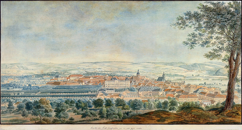 Stadtansicht Zweibrücken um 1790 (Stadtmuseum Zweibrücken CC BY-NC-SA)
