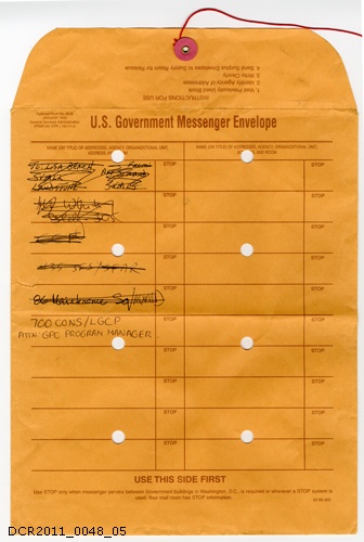 Briefumschlag, US Government Messenger Envelope (dc-r docu center ramstein CC BY-NC-SA)