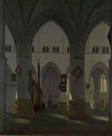 Inneres der St. Bavo-Kirche in Haarlem (Mittelrhein-Museum Koblenz CC BY-NC-SA)