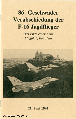 Programmheft , Verabschiedung des 86th Wing Fighter Farewell (dc-r docu center ramstein RR-F)