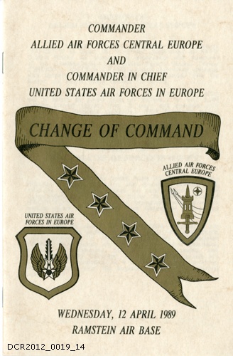 Programmheft , Change of Command, Commander Allied Air Forces Central Europe and Commander in Chief United States Air Forces in Europe (dc-r docu center ramstein RR-F)