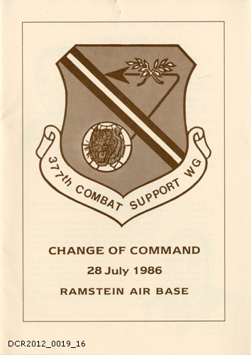 Programmheft , Change of Command, 377th Combat Support Wing (dc-r docu center ramstein RR-F)