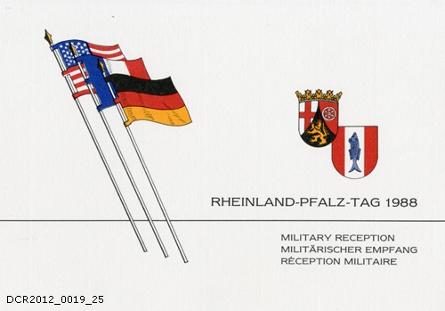 Einladungskarte, Rheinland-Pfalz-Tag 1988 Militärischer Empfang (dc-r docu center ramstein CC BY-NC-SA)