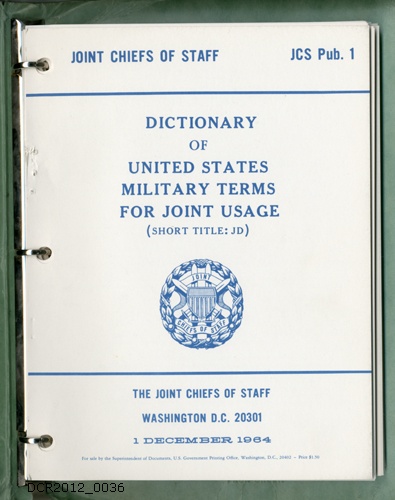 Wörterbuch, Dictionary of United States Military Terms for Joint Usage (dc-r docu center ramstein RR-F)