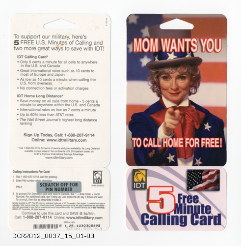 Telefonkarte, Mom wants you (dc-r docu center ramstein RR-F)