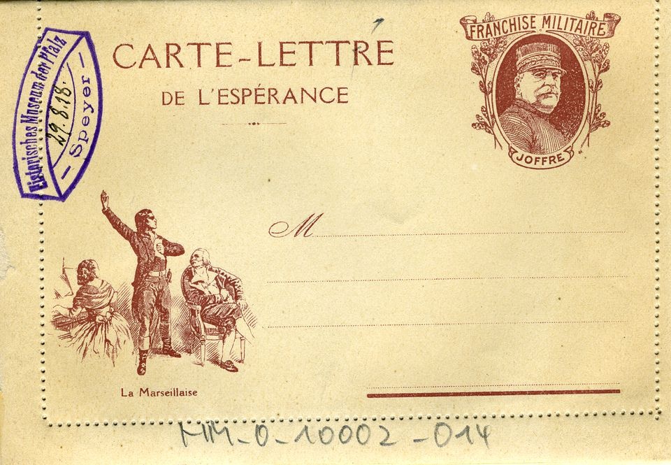 Französische Briefkarte (Historisches Museum der Pfalz, Speyer CC BY)